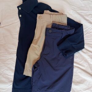 Boys Navy Polo & Shorts Set with Navy and Khaki Shorts Boys Small (6/7) Uniforms